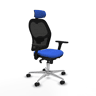 Cadeira de escritório com apoio para a cabeça Jorquera Piqueras y Crespo 3D086N2 Azul