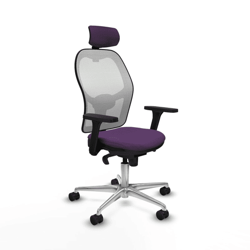 Cadeira de escritório com apoio para a cabeça Piqueras y Crespo 3D086N2 Roxo