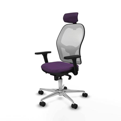Cadeira de escritório com apoio para a cabeça Piqueras y Crespo 3D086N2 Roxo
