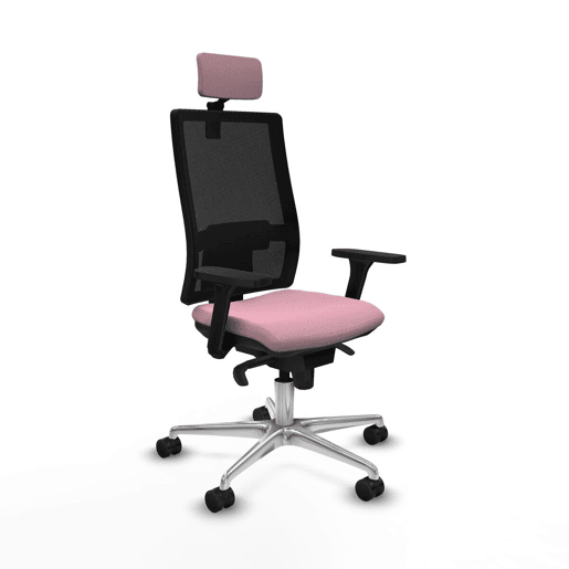 Cadeira de escritório com apoio para a cabeça Piqueras y Crespo 3D086N2 Cor de Rosa