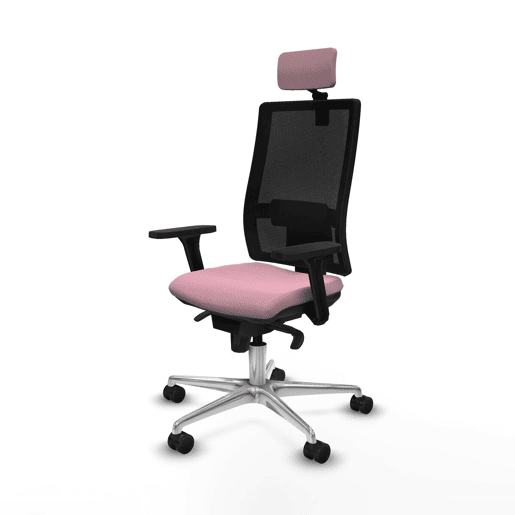 Cadeira de escritório com apoio para a cabeça Piqueras y Crespo 3D086N2 Cor de Rosa