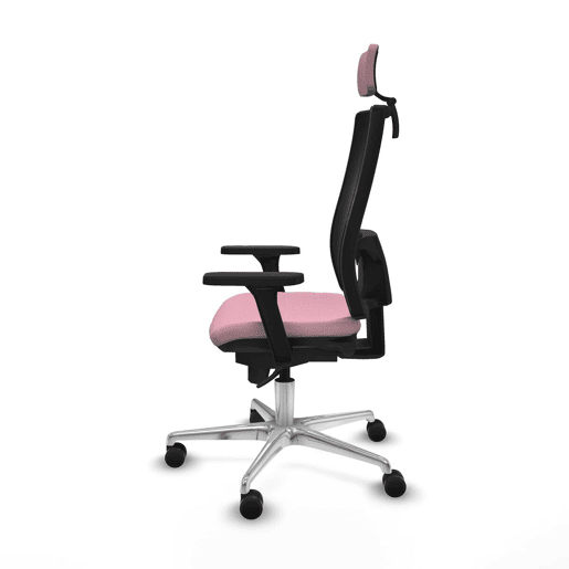 Cadeira de escritório com apoio para a cabeça Piqueras y Crespo 3D086N2 Cor de Rosa