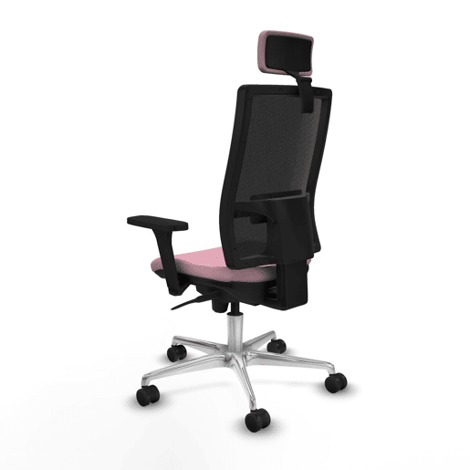 Cadeira de escritório com apoio para a cabeça Piqueras y Crespo 3D086N2 Cor de Rosa