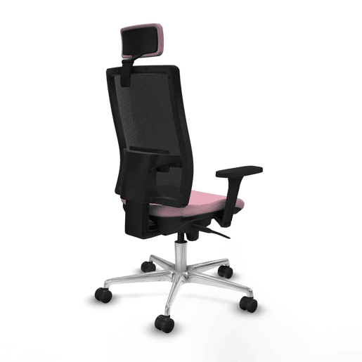 Cadeira de escritório com apoio para a cabeça Piqueras y Crespo 3D086N2 Cor de Rosa