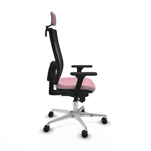 Cadeira de escritório com apoio para a cabeça Piqueras y Crespo 3D086N2 Cor de Rosa