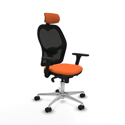 Cadeira de escritório com apoio para a cabeça Jorquera Piqueras y Crespo 3D086N2 Laranja