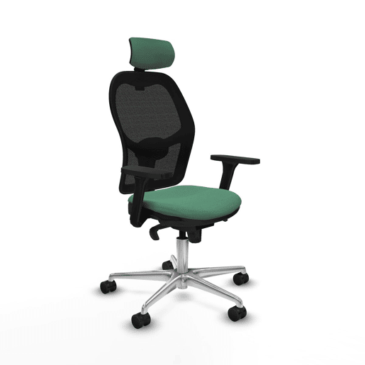 Cadeira de escritório com apoio para a cabeça Jorquera Piqueras y Crespo 3D086N2 Verde Esmeralda