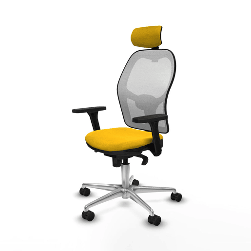 Cadeira de escritório com apoio para a cabeça Piqueras y Crespo 3D086N2 Amarelo Cadeira de escritório com apoio para a cabeça Piqueras y Crespo 3D086N2 Amarelo
