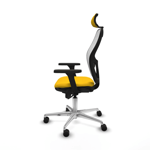 Cadeira de escritório com apoio para a cabeça Piqueras y Crespo 3D086N2 Amarelo Cadeira de escritório com apoio para a cabeça Piqueras y Crespo 3D086N2 Amarelo