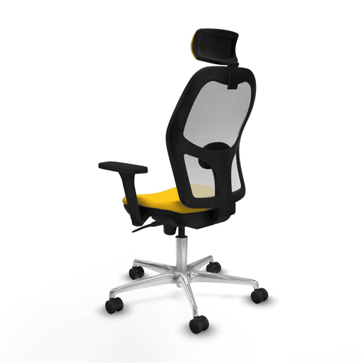 Cadeira de escritório com apoio para a cabeça Piqueras y Crespo 3D086N2 Amarelo Cadeira de escritório com apoio para a cabeça Piqueras y Crespo 3D086N2 Amarelo