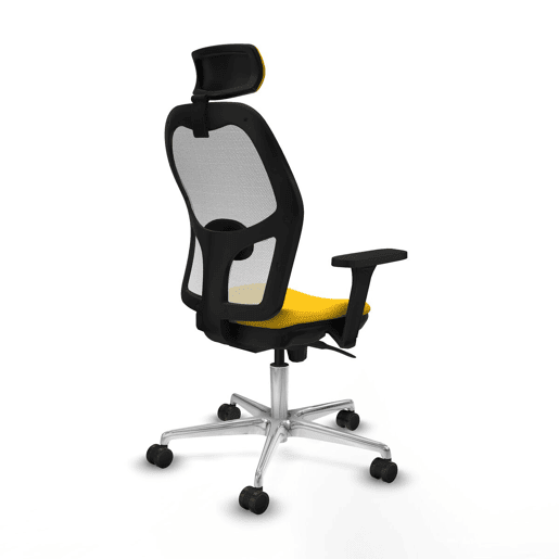 Cadeira de escritório com apoio para a cabeça Piqueras y Crespo 3D086N2 Amarelo Cadeira de escritório com apoio para a cabeça Piqueras y Crespo 3D086N2 Amarelo