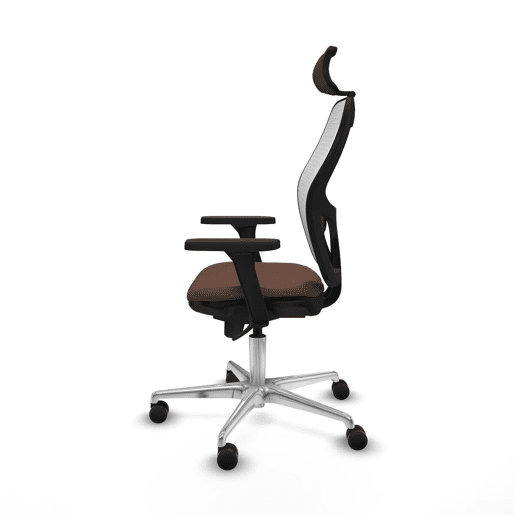 Cadeira de escritório com apoio para a cabeça Piqueras y Crespo 3D086N2 Branco Catanho escuro Cadeira de escritório com apoio para a cabeça Piqueras y Crespo 3D086N2 Branco Catanho escuro