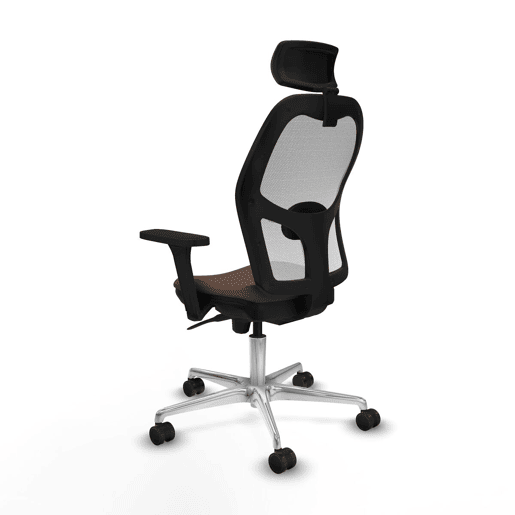 Cadeira de escritório com apoio para a cabeça Piqueras y Crespo 3D086N2 Branco Catanho escuro Cadeira de escritório com apoio para a cabeça Piqueras y Crespo 3D086N2 Branco Catanho escuro