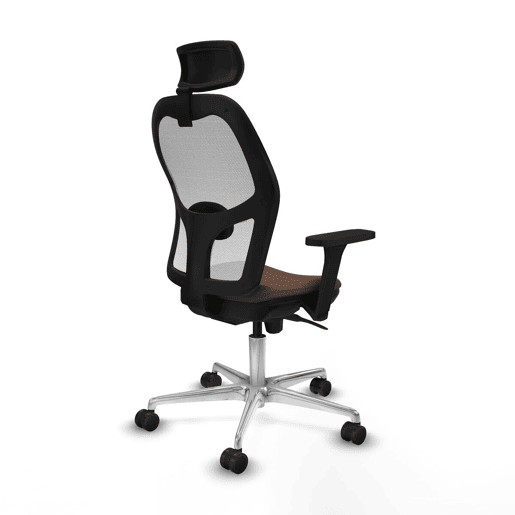 Cadeira de escritório com apoio para a cabeça Piqueras y Crespo 3D086N2 Branco Catanho escuro Cadeira de escritório com apoio para a cabeça Piqueras y Crespo 3D086N2 Branco Catanho escuro