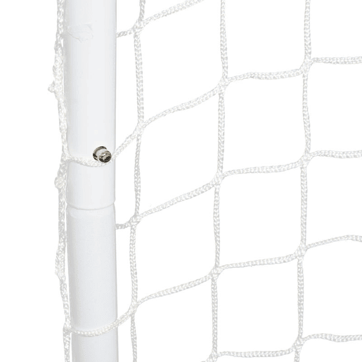 HOMCOM Conjunto de 2 Balizas de Futebol com Rede e Bola para Crianças e Adultos, Brinquedo Desportivo de Exterior para Jardim com Bomba de Enchimento, Aço e Poliéster, 78x46x56 cm, Branco