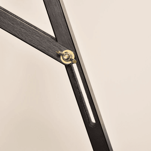 HOMCOM Cavalete Pintura de Madeira Cavalete de Desenho Estúdio Inclinável 90° com Suporte Tripé e Pincel 51,5x71,5x134,5cm Preto