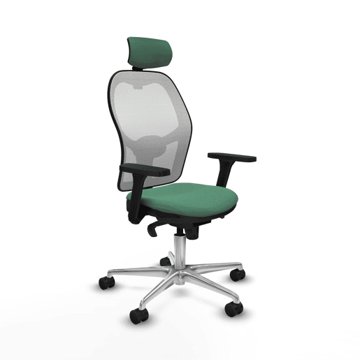 Cadeira de escritório com apoio para a cabeça Piqueras y Crespo 3D086N2 Verde Esmeralda