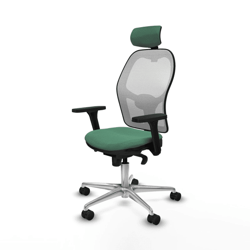 Cadeira de escritório com apoio para a cabeça Piqueras y Crespo 3D086N2 Verde Esmeralda