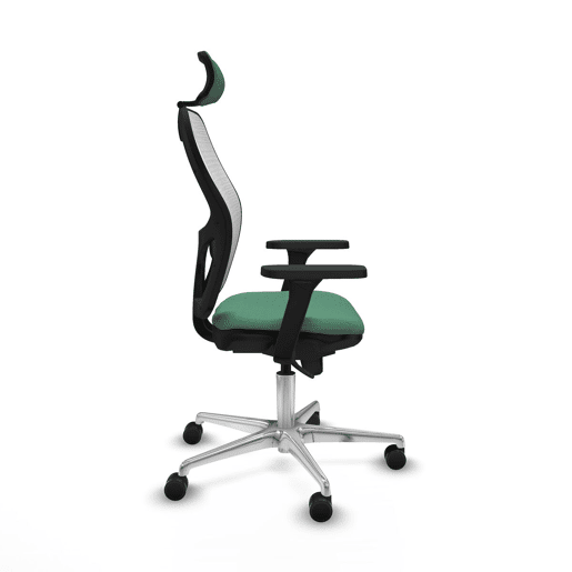 Cadeira de escritório com apoio para a cabeça Piqueras y Crespo 3D086N2 Verde Esmeralda
