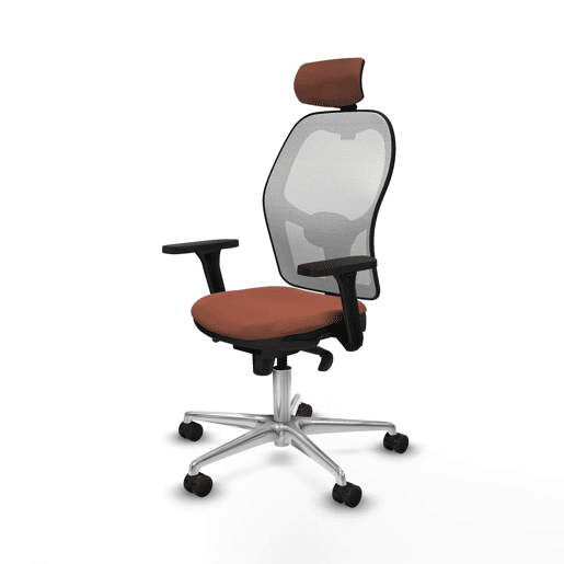 Cadeira de escritório com apoio para a cabeça Piqueras y Crespo 3D086N2 Branco Castanho