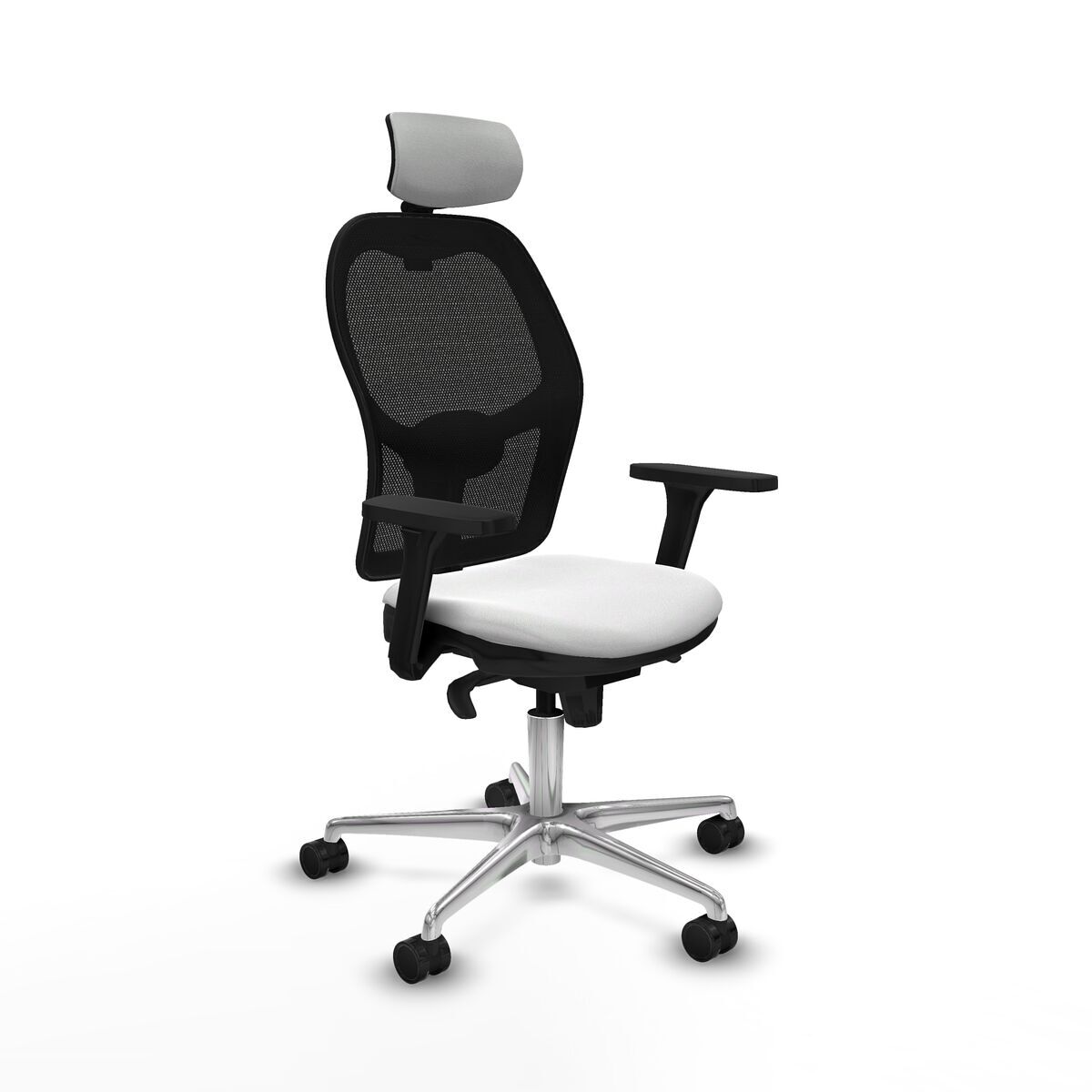 Silla de oficina con cabecero jorquera piqueras y crespo 3d086n2 blanco