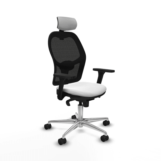 Cadeira de escritório com apoio para a cabeça Jorquera Piqueras y Crespo 3D086N2 Branco
