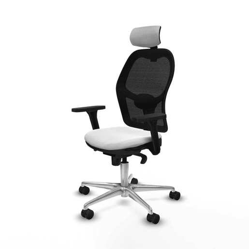 Cadeira de escritório com apoio para a cabeça Jorquera Piqueras y Crespo 3D086N2 Branco