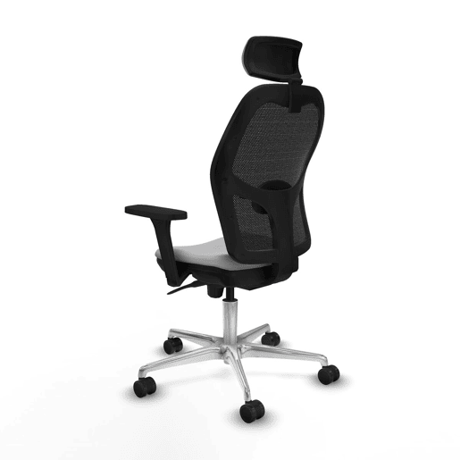 Cadeira de escritório com apoio para a cabeça Jorquera Piqueras y Crespo 3D086N2 Cinzento claro