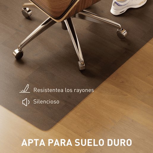 HOMCOM Tapete Protetor para Chão 120x90 cm Tapete para Cadeira de Escritório Protetor de Chão Preto