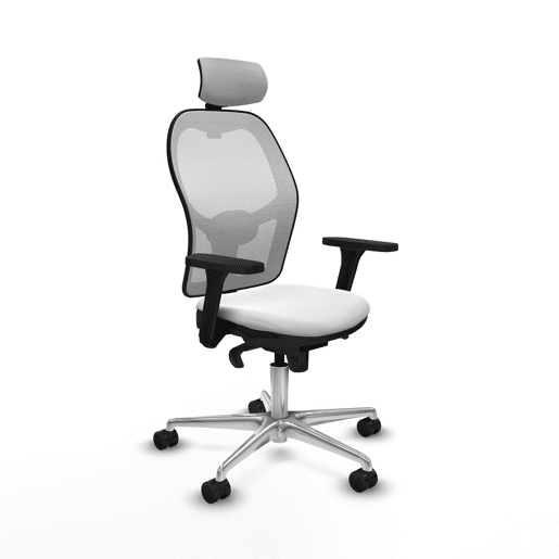 Cadeira de escritório com apoio para a cabeça Piqueras y Crespo 3D086N2 Branco