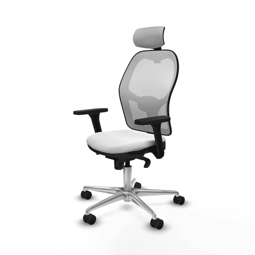 Cadeira de escritório com apoio para a cabeça Piqueras y Crespo 3D086N2 Branco