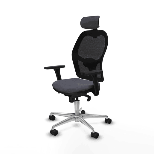 Cadeira de escritório com apoio para a cabeça Jorquera Piqueras y Crespo 3D086N2 Cinzento escuro