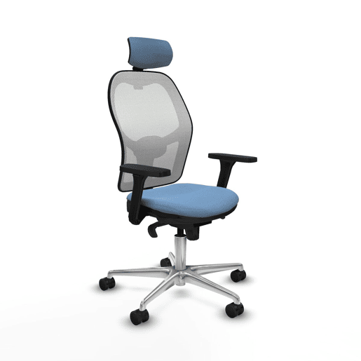 Cadeira de escritório com apoio para a cabeça Piqueras y Crespo 3D086N2 Azul celeste