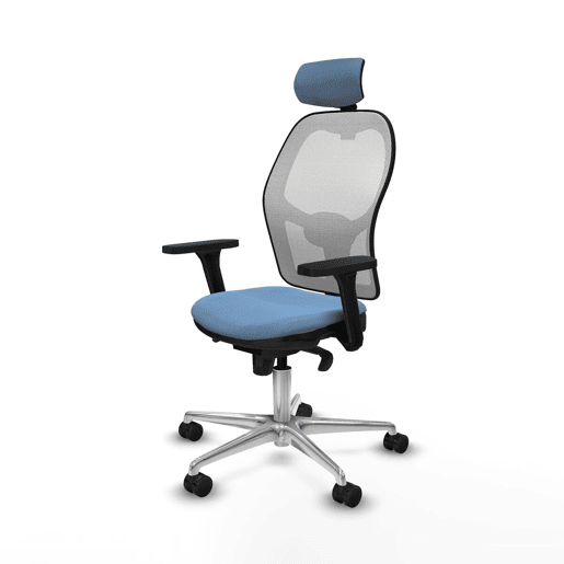 Cadeira de escritório com apoio para a cabeça Piqueras y Crespo 3D086N2 Azul celeste