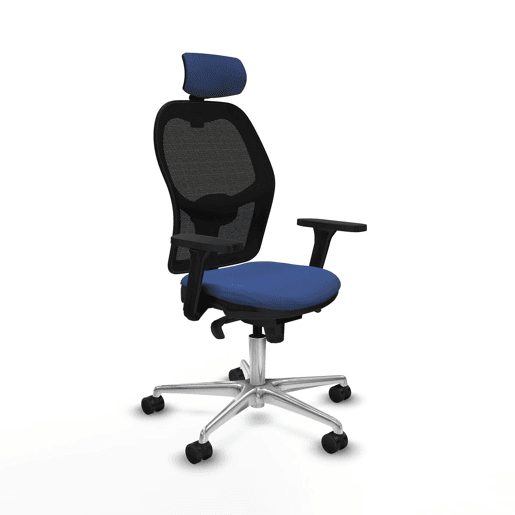 Cadeira de escritório com apoio para a cabeça Jorquera Piqueras y Crespo 3D086N2 Azul Marinho