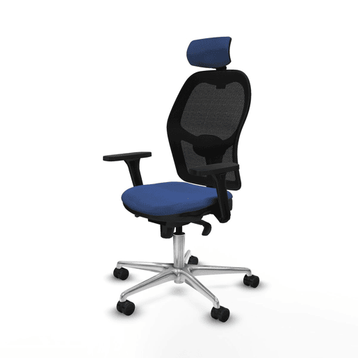 Cadeira de escritório com apoio para a cabeça Jorquera Piqueras y Crespo 3D086N2 Azul Marinho