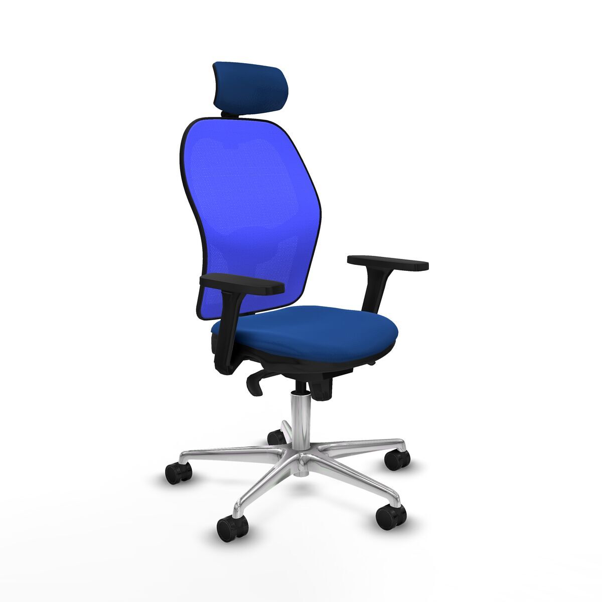Silla de oficina con cabecero jorquera piqueras y crespo 3d086n2 azul