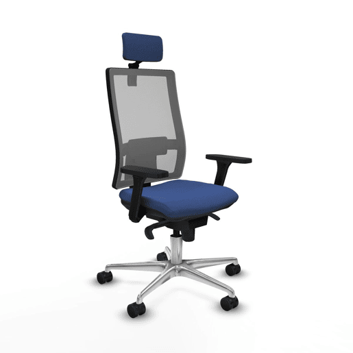 Cadeira de escritório com apoio para a cabeça Horna Piqueras y Crespo 3D086N2 Azul Marinho