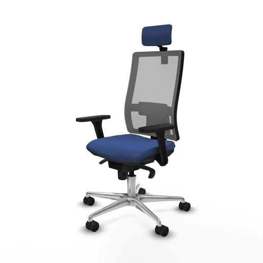 Cadeira de escritório com apoio para a cabeça Horna Piqueras y Crespo 3D086N2 Azul Marinho