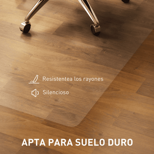 HOMCOM Tapete Protetor para Chão 100x150 cm Tapete para Cadeira de Escritório Protetor de Chão Transparente
