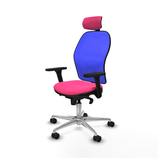 Cadeira de escritório com apoio para a cabeça Jorquera Piqueras y Crespo 3D086N2 Cor de Rosa