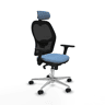 Cadeira de escritório com apoio para a cabeça Jorquera Piqueras y Crespo 3D086N2 Azul celeste