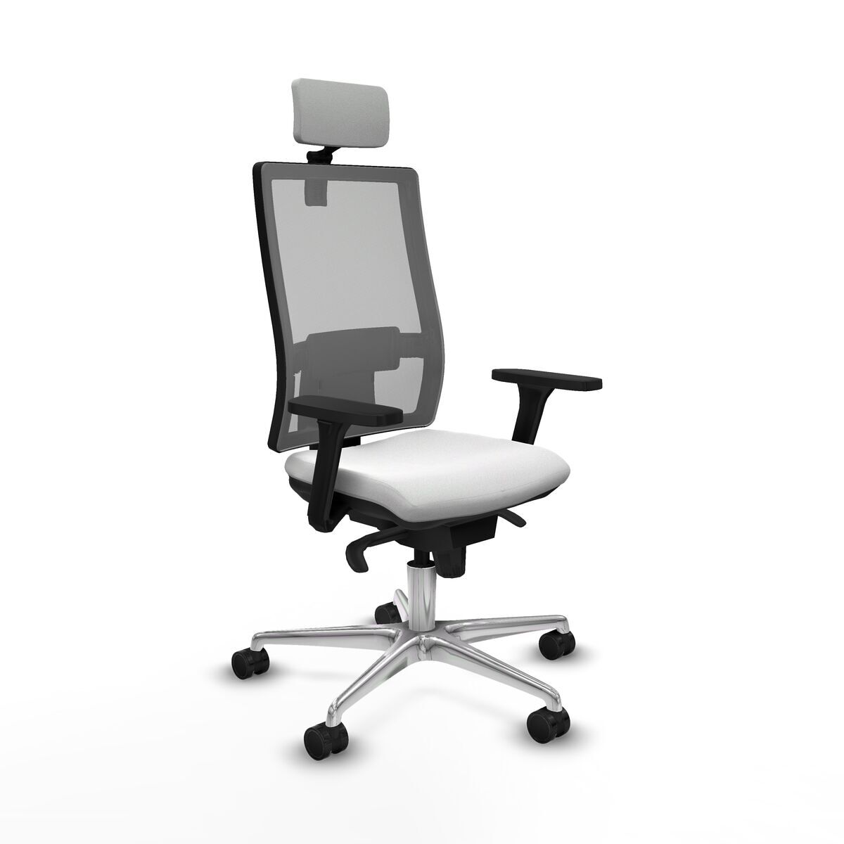Silla de oficina con cabecero horna piqueras y crespo 3d086n2 blanco