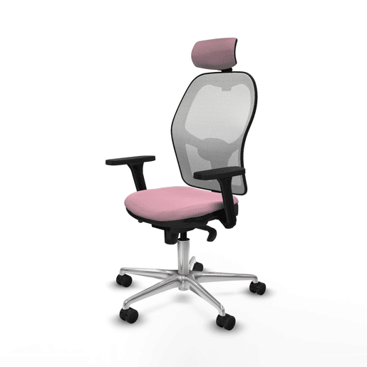 Cadeira de escritório com apoio para a cabeça Piqueras y Crespo 3D086N2 Cor de Rosa