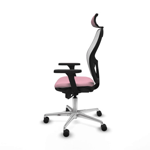 Cadeira de escritório com apoio para a cabeça Piqueras y Crespo 3D086N2 Cor de Rosa