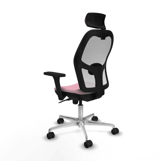 Cadeira de escritório com apoio para a cabeça Piqueras y Crespo 3D086N2 Cor de Rosa