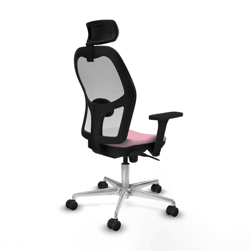 Cadeira de escritório com apoio para a cabeça Piqueras y Crespo 3D086N2 Cor de Rosa