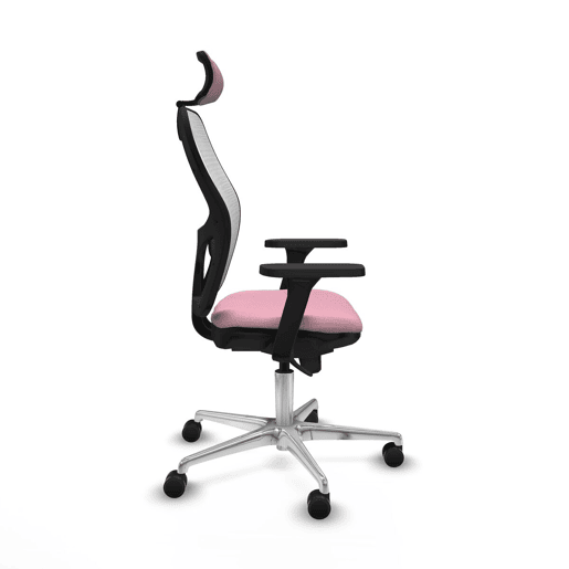 Cadeira de escritório com apoio para a cabeça Piqueras y Crespo 3D086N2 Cor de Rosa