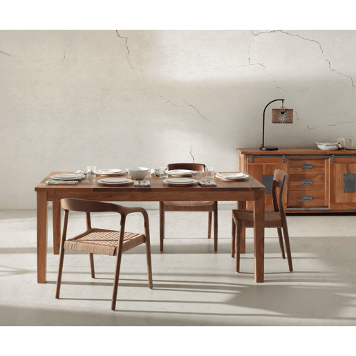 Mesa em madeira maciça de acácia reciclada 180x90 cm