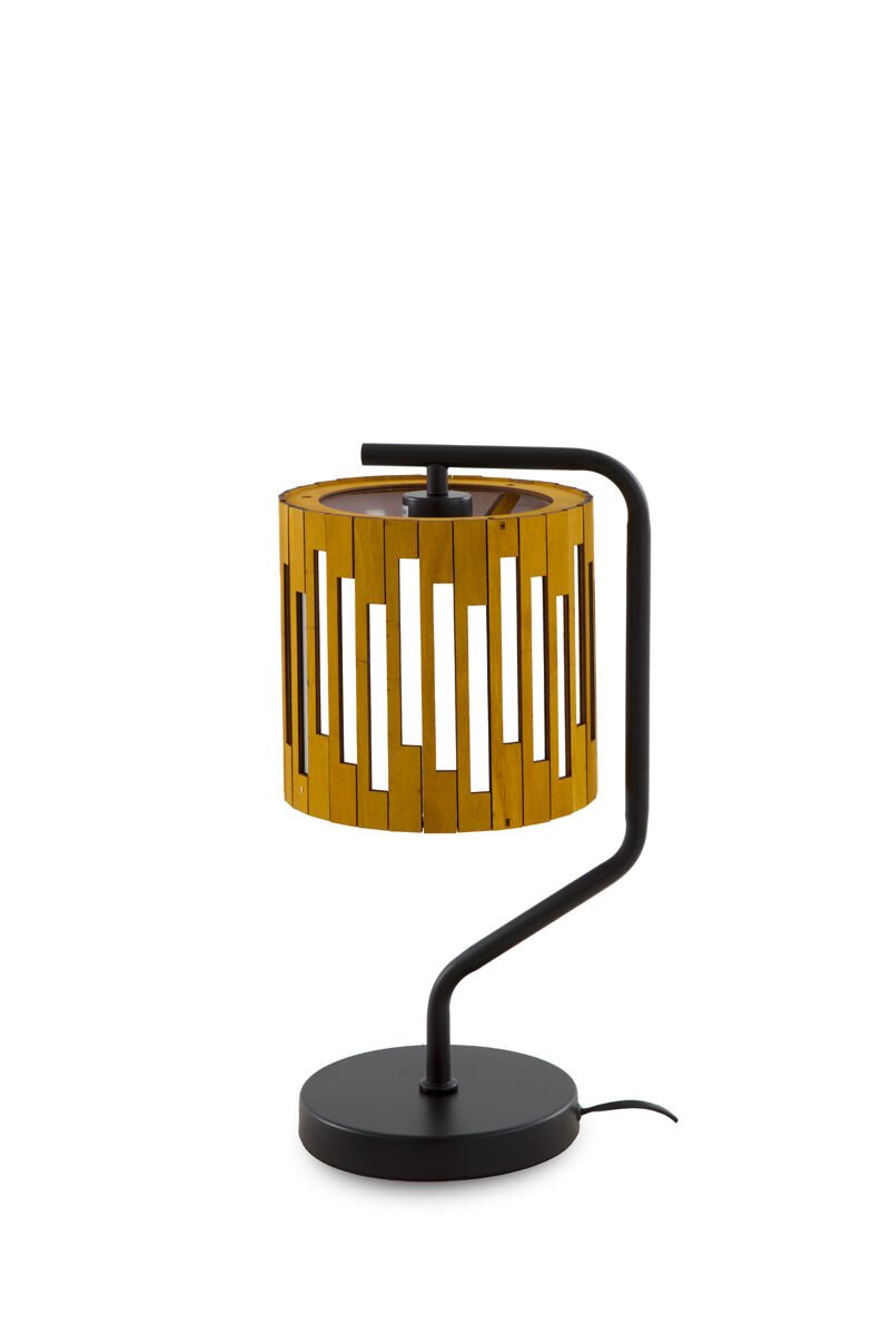 Lámpara de sobremesa de contrachapado color miel